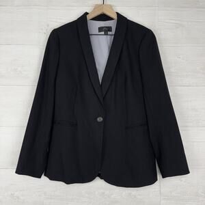J.Crew Parke Blazer Womens 8 Black Wool Career Office Preppy Academia Old Money